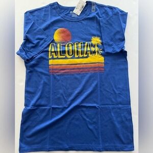 The children’s place boys aloha retro sunset print t shirt cobalt blue brand new